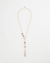 Chico's Jewelry Art Deco Geo Glass Bead Y-Necklace