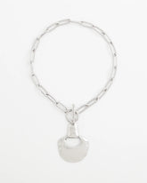 Chico's Jewelry Silvertone Toggle Pendant Necklace