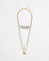 Chico's Jewelry Convertible Abalone Pendant Necklace