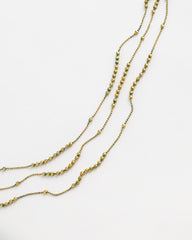 Chico's Jewelry Multi Strand Gold-Tone Necklace