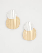 Chico's Jewelry Crinkle Mixed Metal Earrings