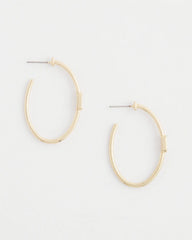 Chico's Jewelry Gold Oval Hoop Earrings