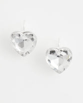 Chico's Jewelry Crystal Heart Gem Drop Earrings