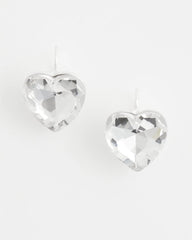 Chico's Jewelry Crystal Heart Gem Drop Earrings