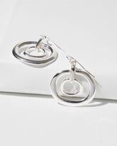 Chico's Jewelry Silver Tone Drop Pendant Earrings