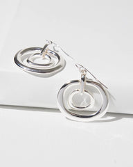 Chico's Jewelry Silver Tone Drop Pendant Earrings