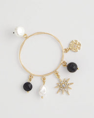 Chico's Jewelry Starry Night Charm Hoop Earrings