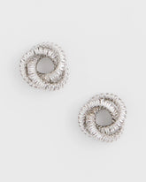 Chico's Jewelry Silvertone Twisted Stud Earrings
