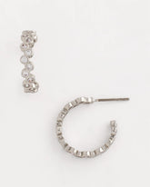 Chico's Jewelry No Droop® Silvertone Hoop Earrings