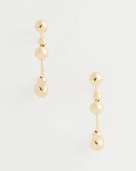 Chico's Jewelry Goldtone Beaded Hoop Earrings