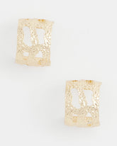 Chico's Jewelry No Droop® Cutout Goldtone Hoop Earrings