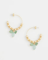 Chico's Jewelry No Droop® Gem Beaded Hoop Earrings