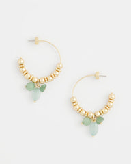 Chico's Jewelry No Droop® Gem Beaded Hoop Earrings