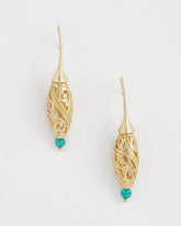 Chico's Jewelry Gold Lantern Drop Earrings