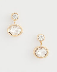 Chico's Jewelry Goldtone Bezel Stud Earrings