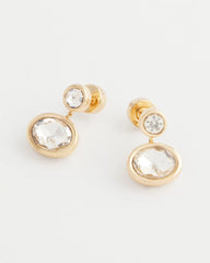 Chico's Jewelry Goldtone Bezel Stud Earrings