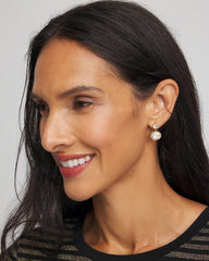 Chico's Jewelry Goldtone Bezel Stud Earrings