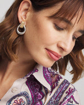 Chico's Jewelry No Droop™ Mixed-Metal Teardrop Clip-On Earrings