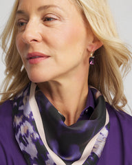 Chico's Jewelry Purple Gem Drop Earrings