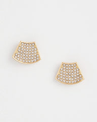 Chico's Jewelry Gold Glitz Fan Earrings