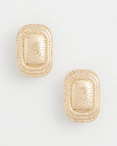 Chico's Jewelry No Droop® Goldtone Square Clip-On Earrings