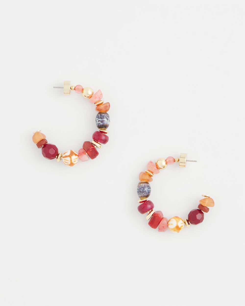 Chico's Jewelry No Droop® Beaded Hoop Earrings