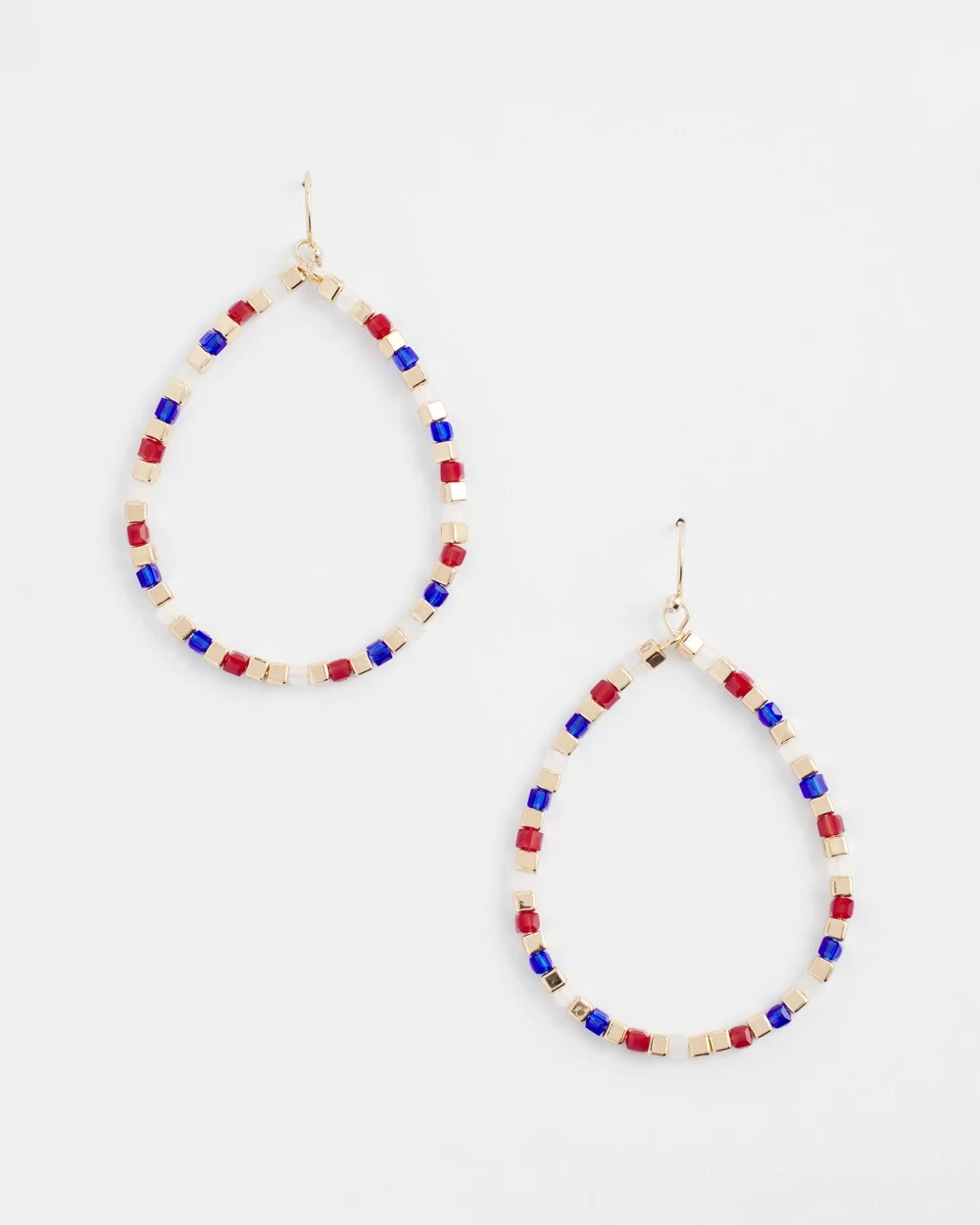 Chico's Jewelry No Droop® Red White & Blue Earrings