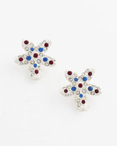 Chico's Jewelry Red White & Blue Starfish Clip-On Earrings