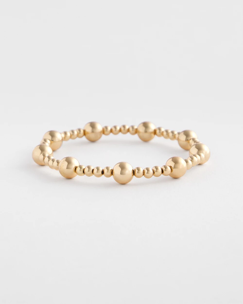 Chico's Jewelry Gold-tone Medium Bead Stretch Bracelet
