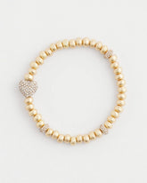 Chico's Jewelry Gold Heart Stretch Bracelet