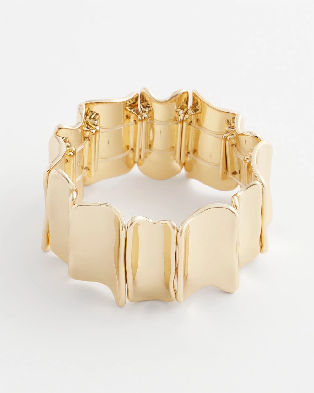 Chico's Jewelry Gold Wavy Stretch Cuff