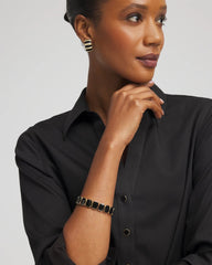 Chico's Jewelry Chico's Originals Black Square Stretch Bracelet