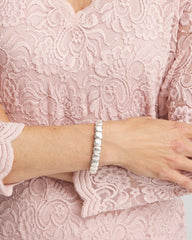 Chico's Jewelry Silvertone Stretch Bracelet