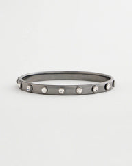 Chico's Jewelry Hematite Rhinestone Tone Bangle
