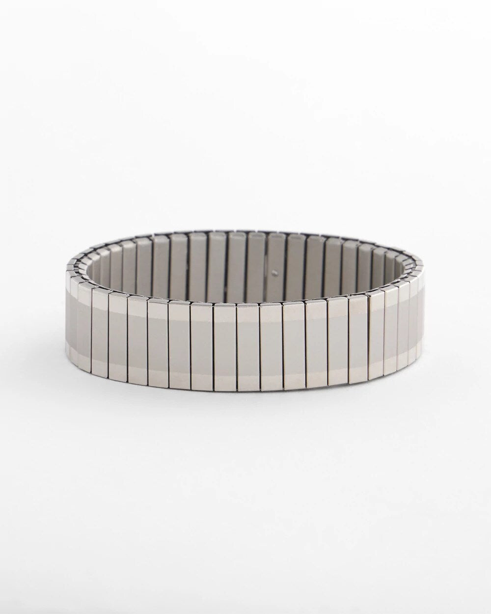 Chico's Jewelry Silver Tone Stretch Watchband Bracelet