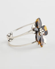 Chico's Jewelry Tortoise Floral Hinge Bracelet