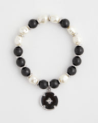 Chico's Jewelry Beaded Stretch Charm Bracelet