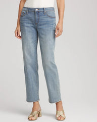 Chico's Collections Girlfriend Straight Ankle Jeans
