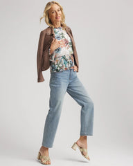 Chico's Collections Girlfriend Straight Ankle Jeans