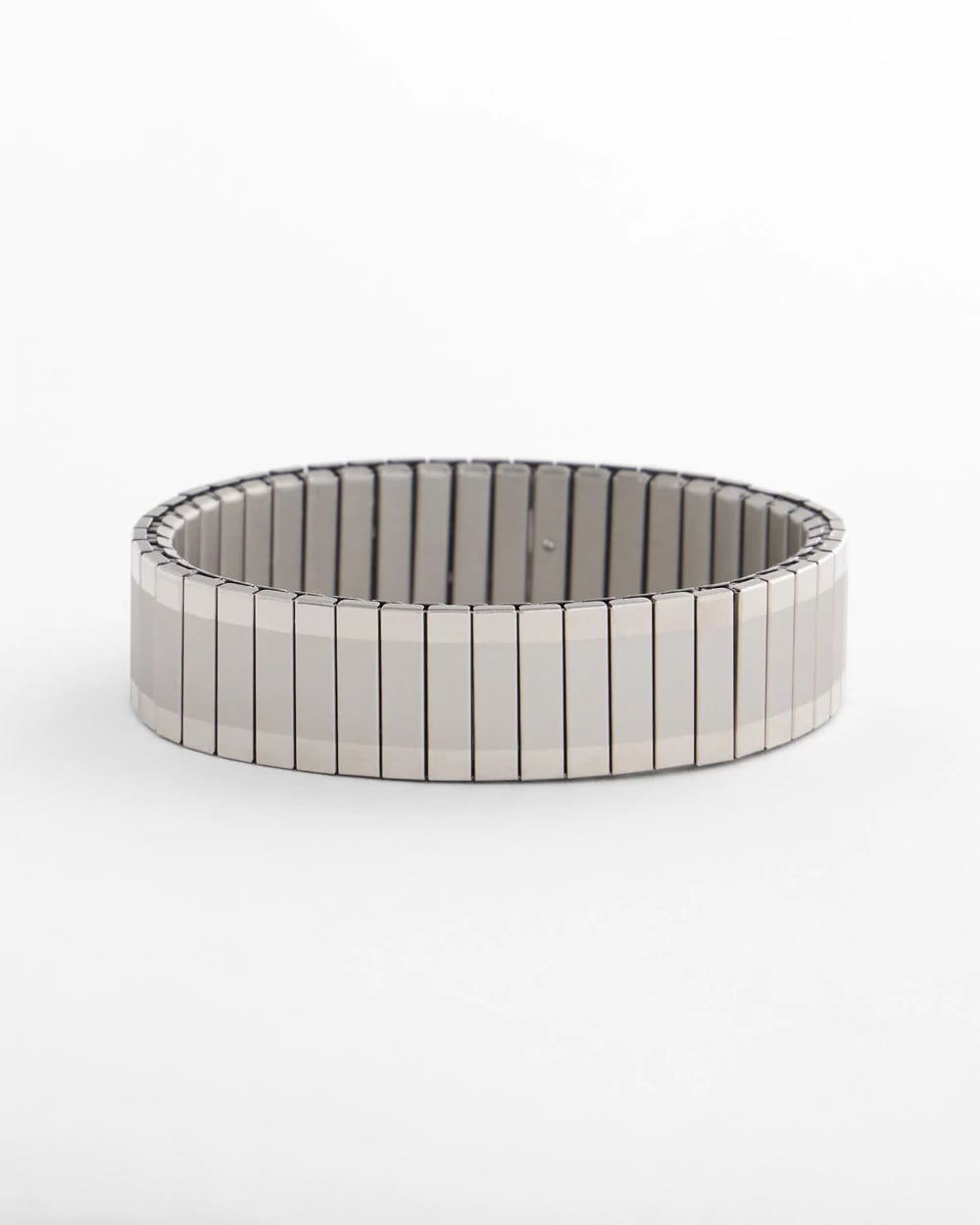 Chico's Jewelry Silver Tone Stretch Watchband Bracelet