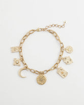 Chico's Jewelry Gold Celestial Charm Necklace