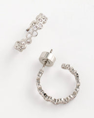 Chico's Jewelry No Droop® Silvertone Hoop Earrings