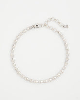 Chico's Jewelry Silvertone Bamboo Collar Necklace