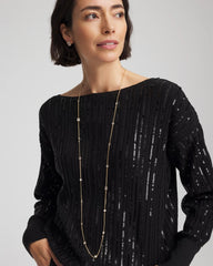 Chico's Jewelry Fine Crystal Long Chain Necklace