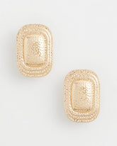 Chico's Jewelry No Droop® Goldtone Square Clip-On Earrings