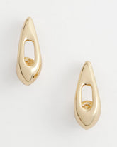 Chico's Jewelry Gold Puff Hoop Earrings