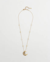 Chico's Jewelry Gold Moon Pendant Necklace