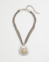Chico's Jewelry Island Metal Pendant Necklace