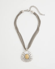 Chico's Jewelry Island Metal Pendant Necklace