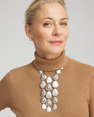 Chico's Jewelry Island Metal Linear Necklace